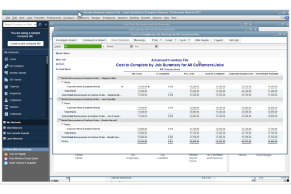 Profitability by Customer or Project