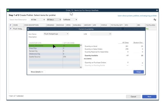 Multiple Location Inventory Tracking