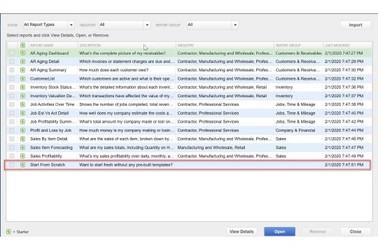 Quickbooks Enterprise Starter Reports